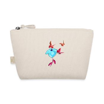 frühling blau blume tier natur rot - Bio-Täschchen - Natur - Vorne