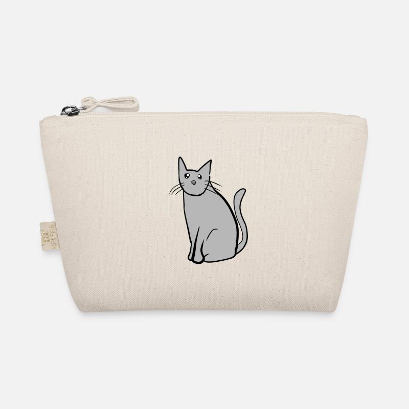 cat animal grey pet Organic Pouch