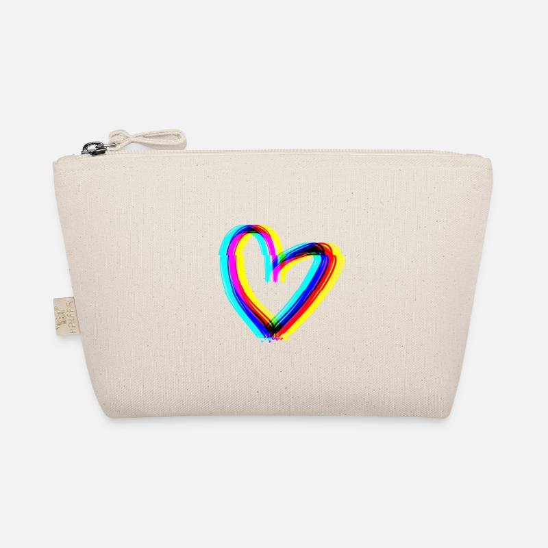 heart effect 3d symbol love Organic Pouch