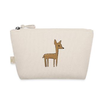 small deer animal symbol cartoon - Organic Pouch - nature - Front
