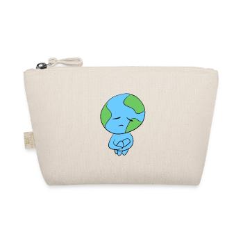 erde traurig klimaschutz planet symbol - Bio-Täschchen - Natur - Vorne