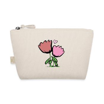 Deux fleurs plantes roses symbole feuilles - Trousse biologique - nature - Devant