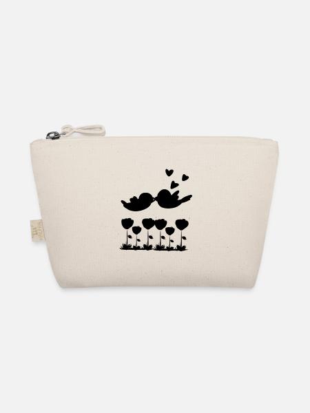 Love Bird Animals Nature Flowers - Organic Pouch - nature - Front