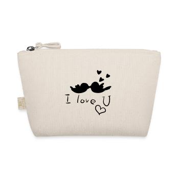 Je t’aime les oiseaux couple d’animaux - Trousse biologique - nature - Devant