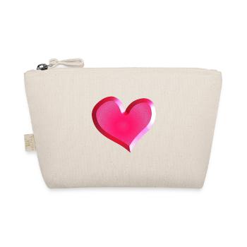 Symbole de cœur rose Glitter Rose - Trousse biologique - nature - Devant