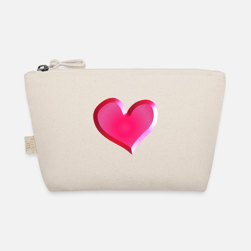 Symbole de cœur rose Glitter Rose Trousse biologique