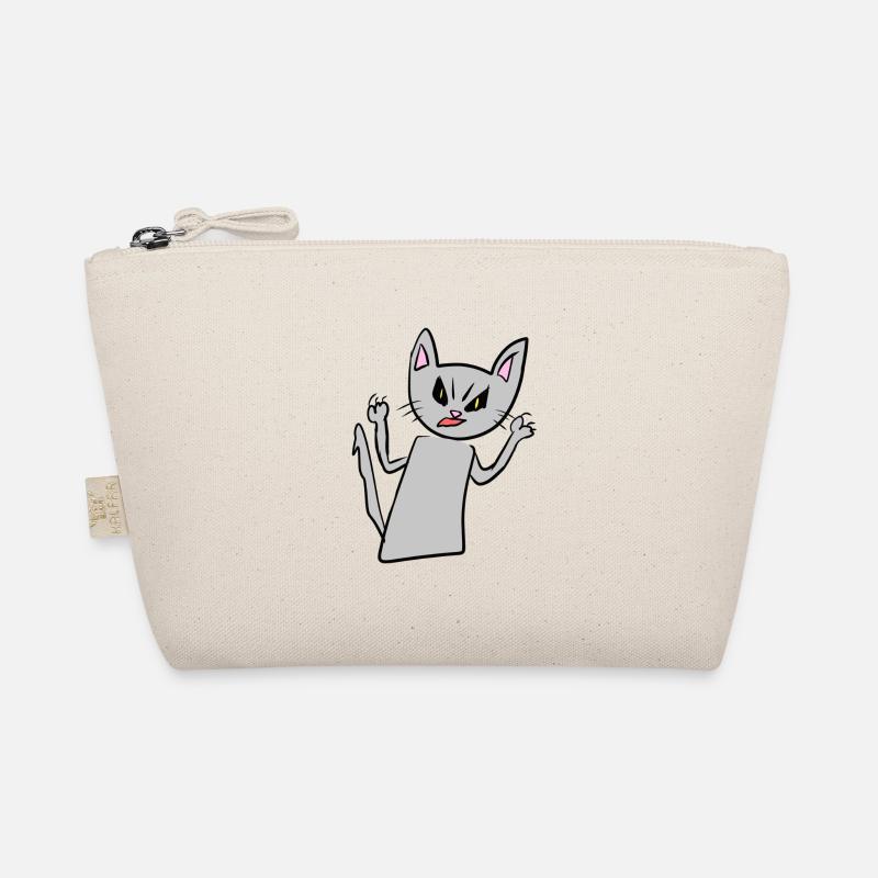 Katze Symbol Tier grau wut wütend Bio-Täschchen