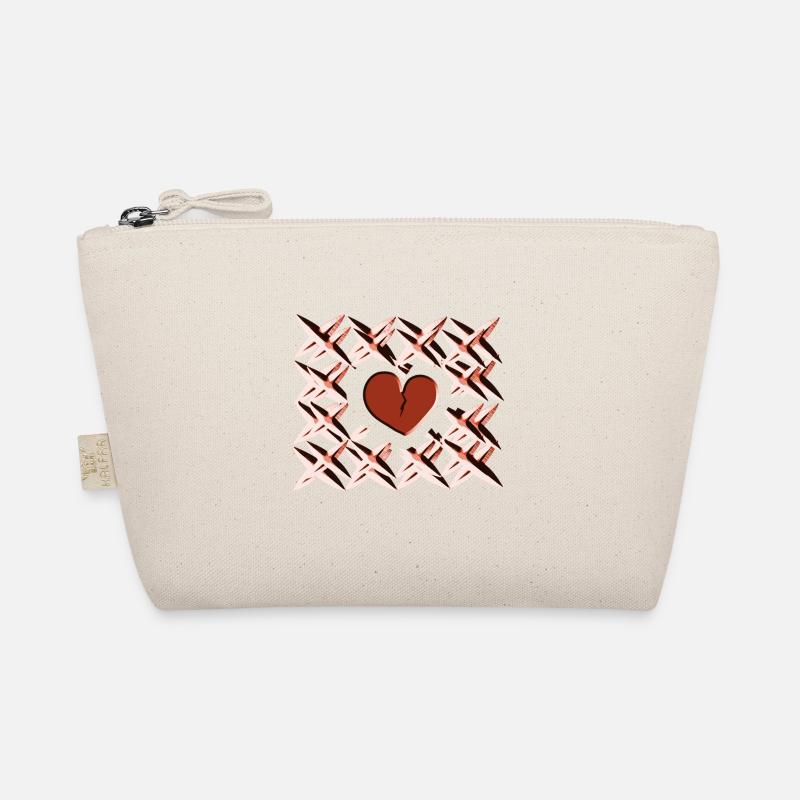 red heart pattern Organic Pouch