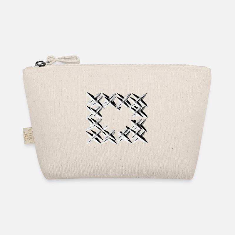 pattern cross net grey Organic Pouch