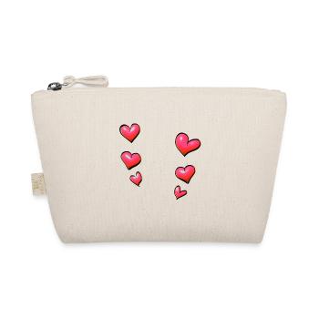 Symbole de cœur amour motif de cœur rose - Trousse biologique - nature - Devant