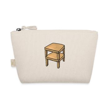 Holztisch Tisch Möbel Cartoon - Bio-Täschchen - Natur - Vorne