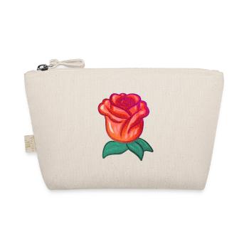 rote pflanze blume rose glitzer - Bio-Täschchen - Natur - Vorne