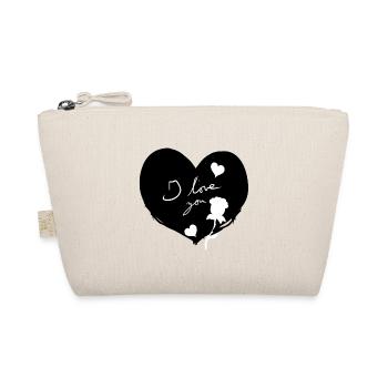 Coeur je t’aime fleurs Symbole de la Saint-Valentin - Trousse biologique - nature - Devant