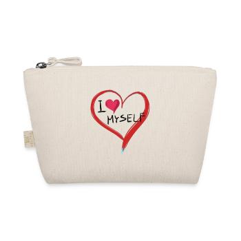 I Love Me Heart Text Symbol Shape - Organic Pouch - nature - Front