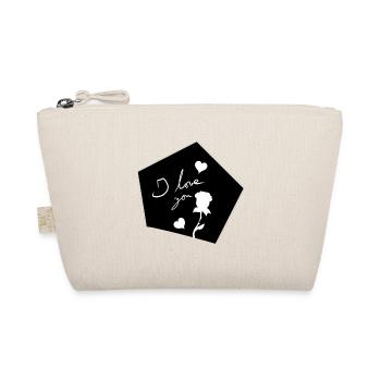 Je t’aime Symbole forme fleur - Trousse biologique - nature - Devant