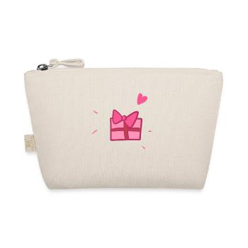 Gift Pink Symbol Christmas Heart - Organic Pouch - nature - Front