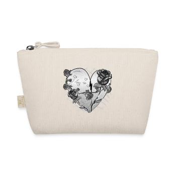 Coeur Forme Symbole Motif Roses Fleurs Paillettes - Trousse biologique - nature - Devant