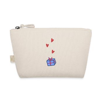 Gift Symbol Christmas Hearts Blue - Organic Pouch - nature - Front