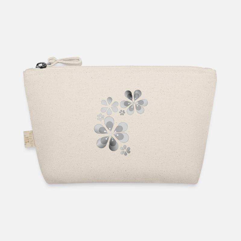 flower pattern gray shape flower Organic Pouch