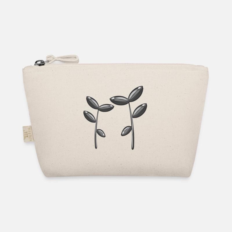Plant symbol gray leaves Organic Pouch