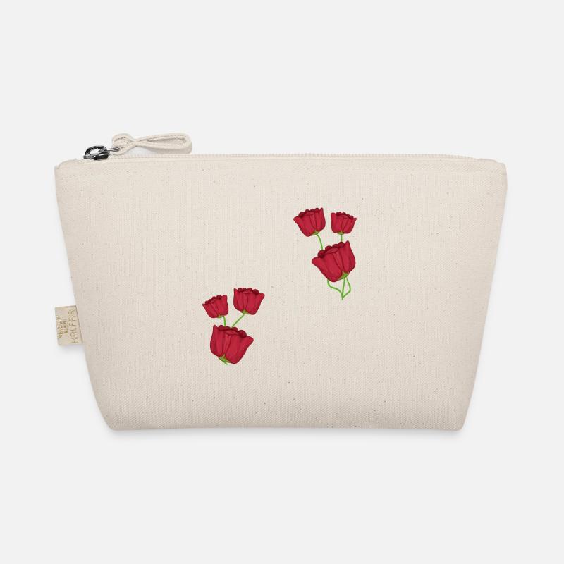 muster rote rosen blumen Bio-Täschchen