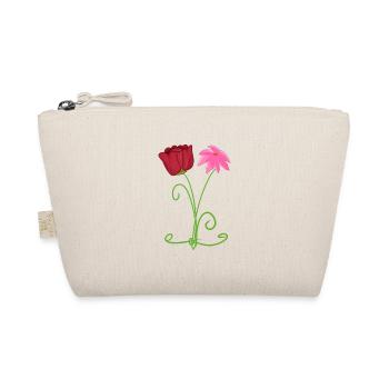 zwei blumen rosa rot pflanzen - Bio-Täschchen - Natur - Vorne