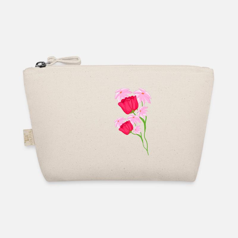 Pink Flowers Pattern Plant Symbol Organic Pouch