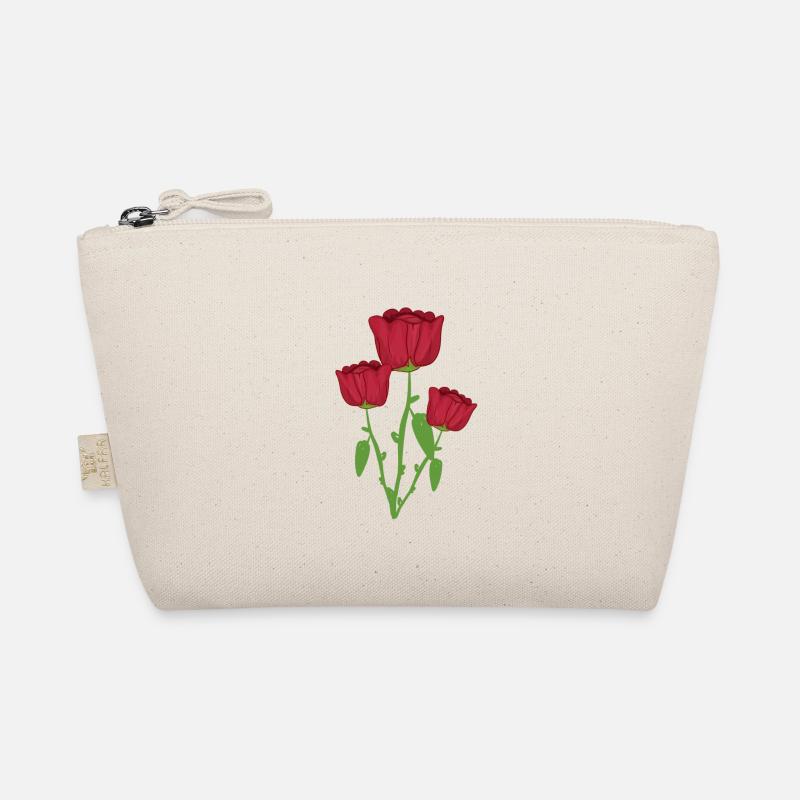 Trois Roses Fleur Végétale Rouge Trousse biologique