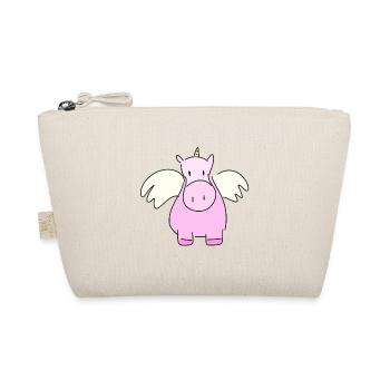 Einhorn Tier Cartoon Pferd - Bio-Täschchen - Natur - Vorne