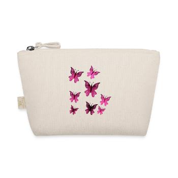 schmetterling pink muster insekt tier schmetterlin - Bio-Täschchen - Natur - Vorne