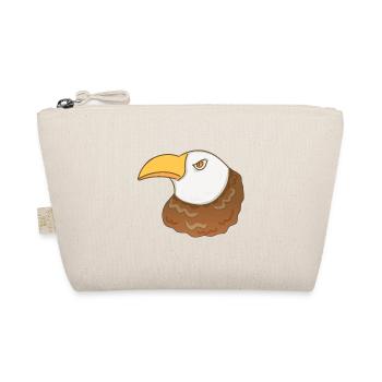 Eagle Bird Animal Head Symbol - Organic Pouch - nature - Front