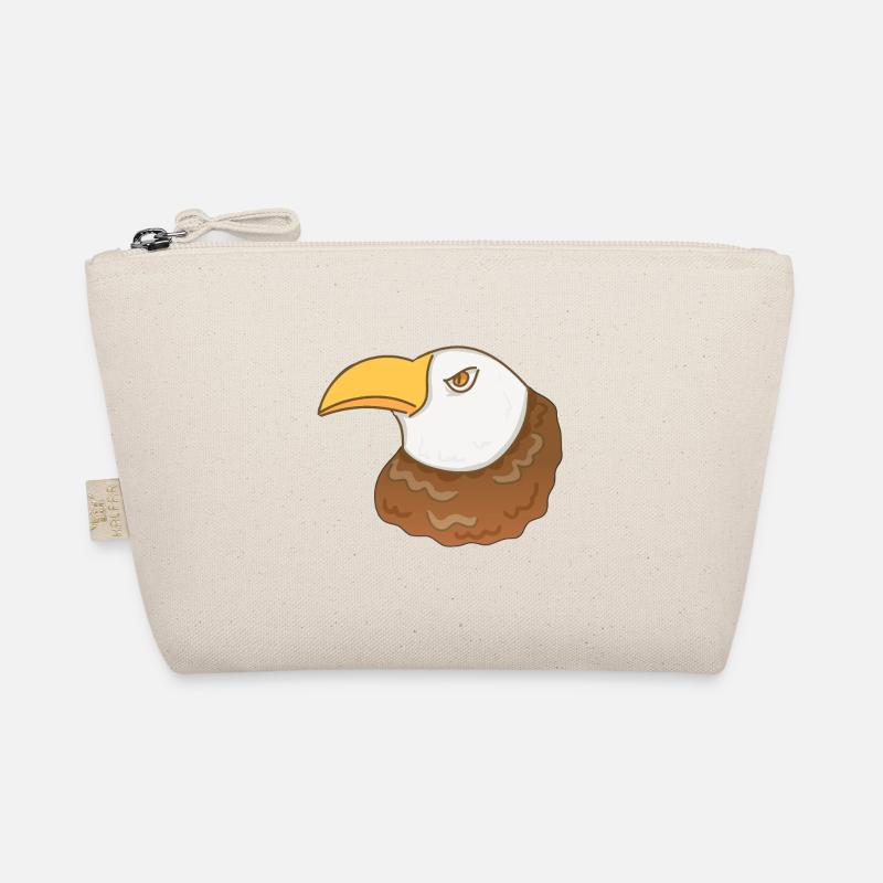 Eagle Bird Animal Head Symbol Organic Pouch