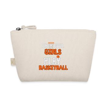 Nur coole Mädchen spielen Basketball - Bio-Täschchen - Natur - Vorne
