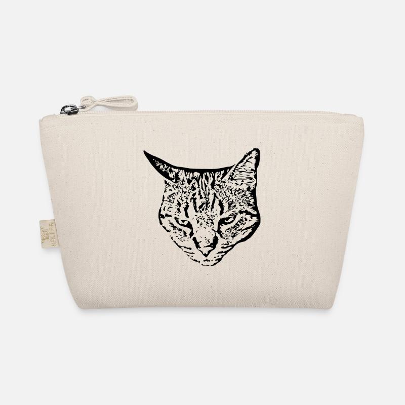 Katze schwarz Katzenkopf Bio-Täschchen