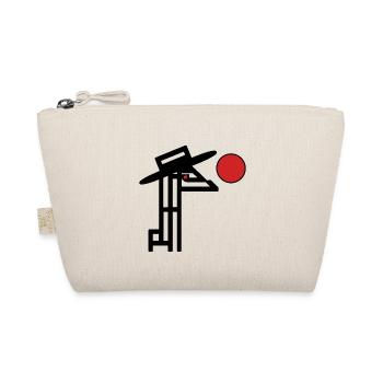 red sun and a giraffe in a hat - Organic Pouch - nature - Front