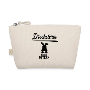 Drechslerin Frohe Ostern Ostergeschenk Tischlerei - Bio-Täschchen - Natur - Vorne