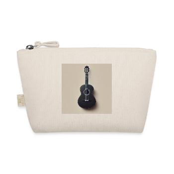 Schwarze Gitarre mit minimalistischen Design - Bio-Täschchen - Natur - Vorne