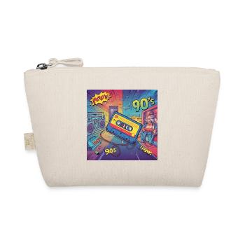90s vibes: comic cassette in retro look - Organic Pouch - nature - Front