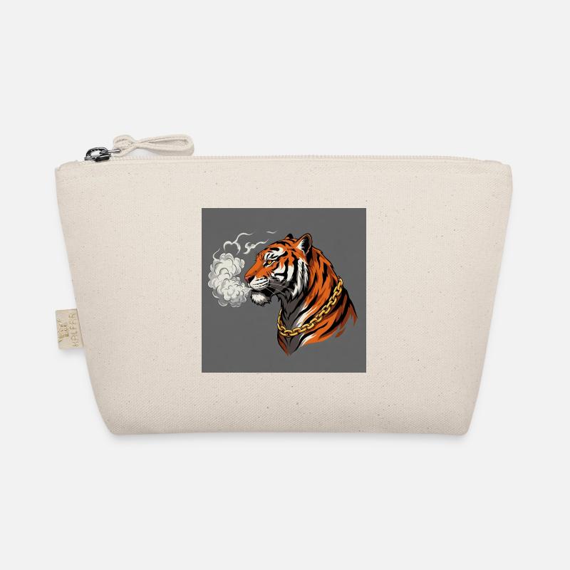Smoking Tiger with Gold Chain - Comic Vibes Organic Pouch