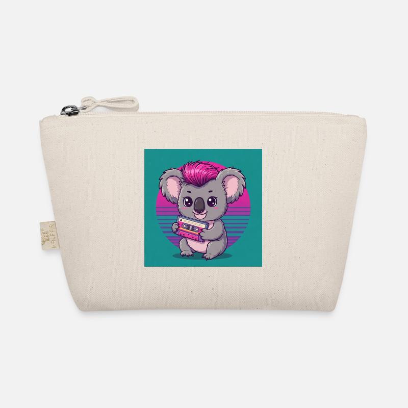 Cute Koala with Cassette - 80s Vibes Organic Pouch