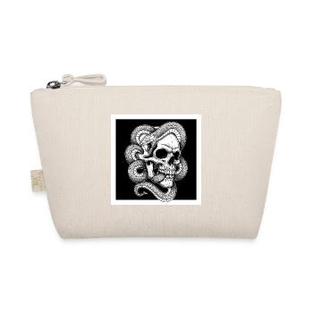 Skull & Snake - The Dance of Death and Life - Organic Pouch - nature - Front