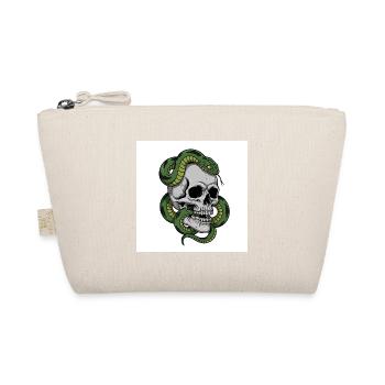 Skull & Snake – Symbol of Death - Organic Pouch - nature - Front