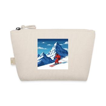 Fun on the slopes: skiing in the most beautiful mountains - Organic Pouch - nature - Front