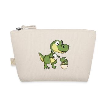 Dinosaurier Milch Baby Dino Dinos Geschwister - Bio-Täschchen - Natur - Vorne