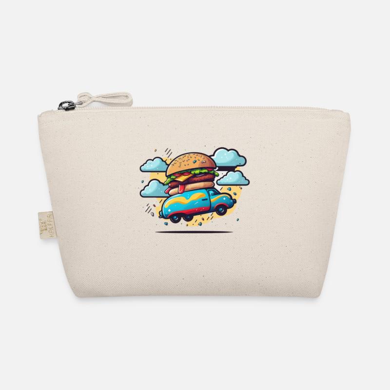 Burger Bus fliegt durch die Wolken - Bio-Täschchen - Natur