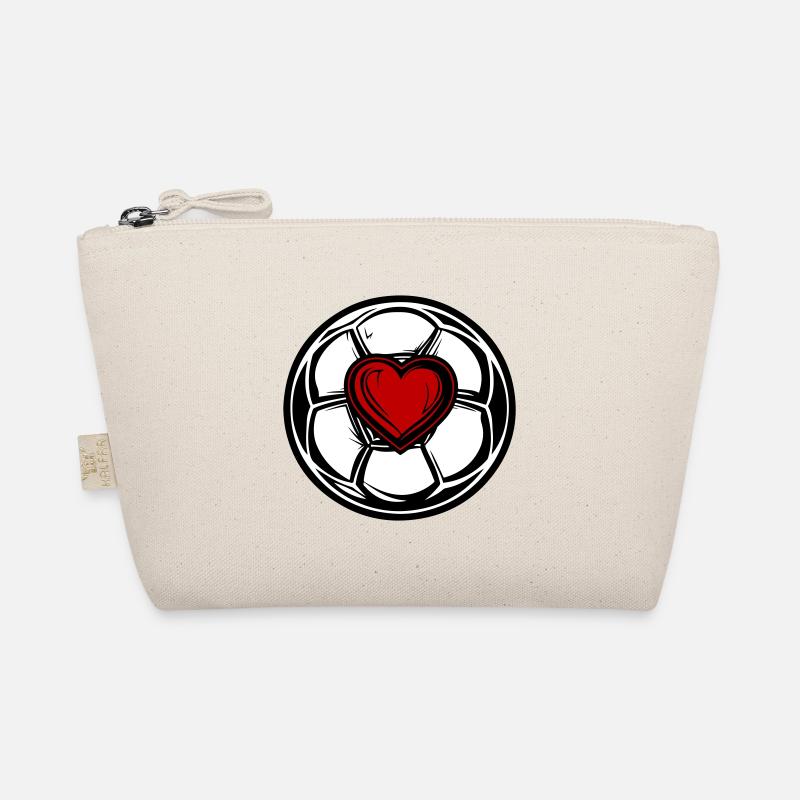 Soccer Heart Icon Organic Pouch