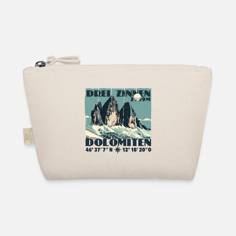 Three Peaks Dolomites Hiking Souvenir Lavaredo Organic Pouch