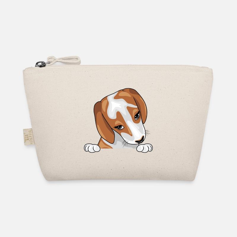 Spähen schüchterner Beagle-Welpe Bio-Täschchen