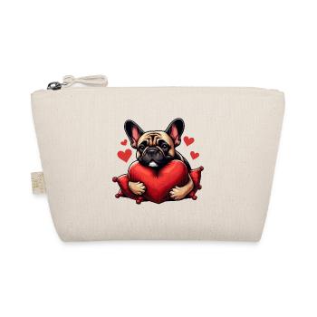 Frenchie Welpen Geschenke - Bio-Täschchen - Natur - Vorne