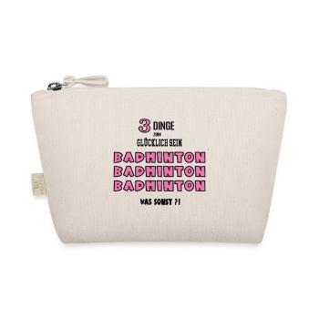 Badminton Badmintonerin Spielerin Badmintonspiel - Bio-Täschchen - Natur - Vorne
